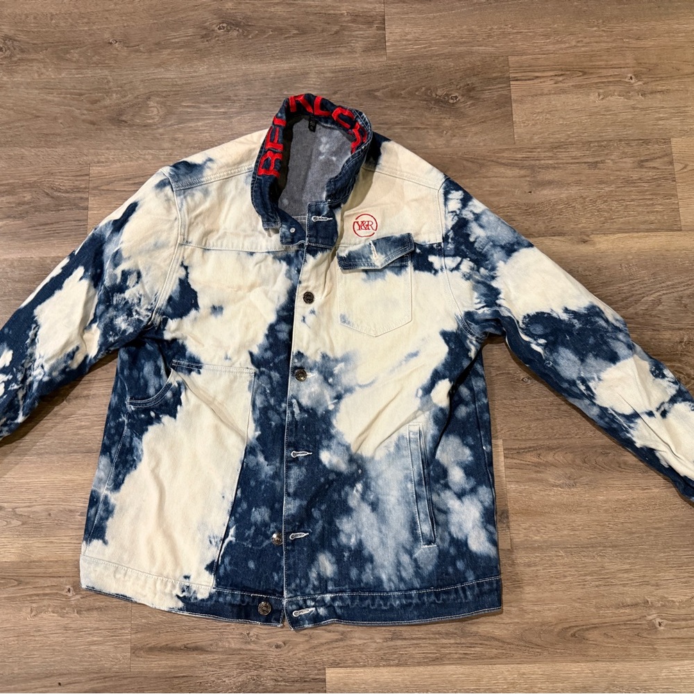 Young & Reckless Navy and Cream Tie-Dye Jacket